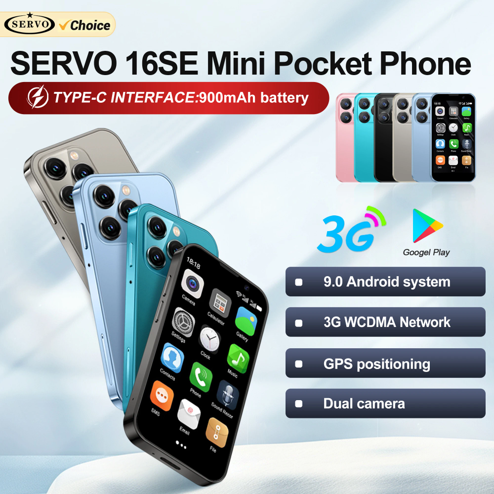 SERVO 16SE Mini Android Smartphone Dual SIM Standby 16GB ROM Play Store Wifi GPS Face Unlock 3G WCDMA 3.0" Small Smart Cellphone SERVO 16SE Mini Android Smartphone Dual SIM Standby 16GB ROM Play Store Wifi GPS Face Unlock 3G WCDMA 3.0" Small Smart Cellphone