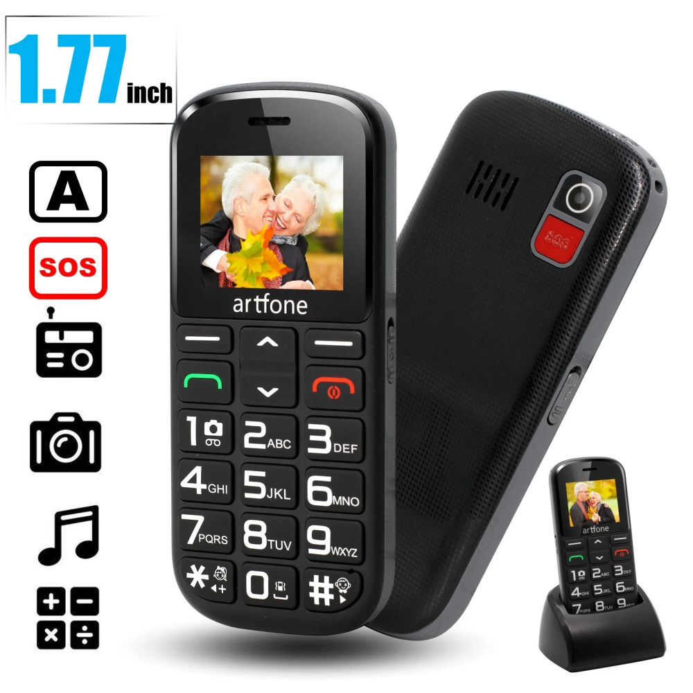 Artfone CS182 Unlocked Senior Phone Large Buttons FM SOS Emergency Button Voice Announce Flashlight Function Artfone CS182 Unlocked Senior Phone Large Buttons FM SOS Emergency Button Voice Announce Flashlight Function
