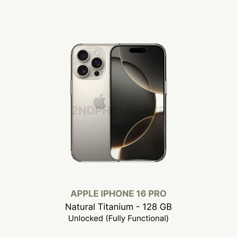 Apple iPhone 16 Pro 128/256/512 GB Unlocked Excellent Condition All Colors (Renewed)