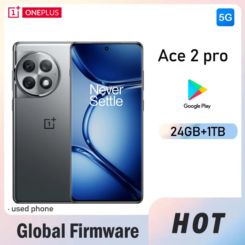 Oppo Oneplus Ace 2 pro 5G smartphone 24GB 1TB 5000mAh battery 2772x1240px 50mp camera 6.74 inchs snapdragon 8 Gen 2 used phone
