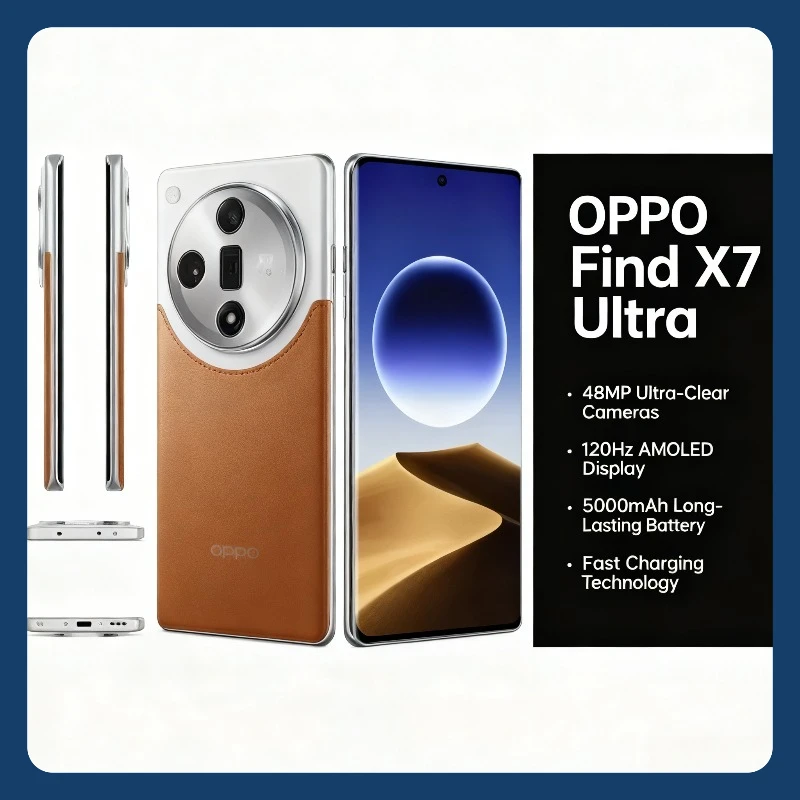 OPPO Find X7 Smartphone 50MP Ultra Camera 6.82'' AMOLED 120Hz Display 100W Fast Charging 5000mAh Battery Global Version Unlocked