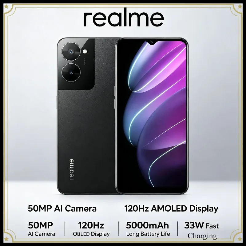 Realme V30 5G Smartphone 6.5" 90Hz Display 8GB RAM 128GB ROM Dimensity 700 5000mAh 13MP Dual Camera Face/Fingerprint Unlock