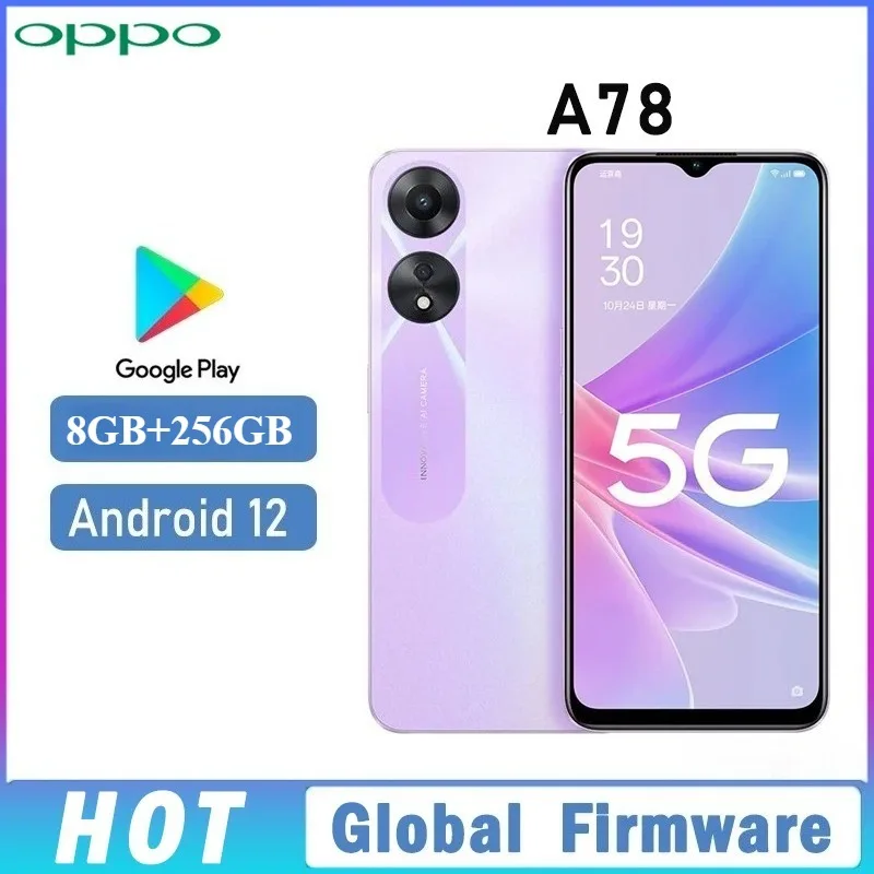 OPPO A78 6.56" HD+ Screen 5000mAh Battery Dual SIM Unlocked Mobile Phone