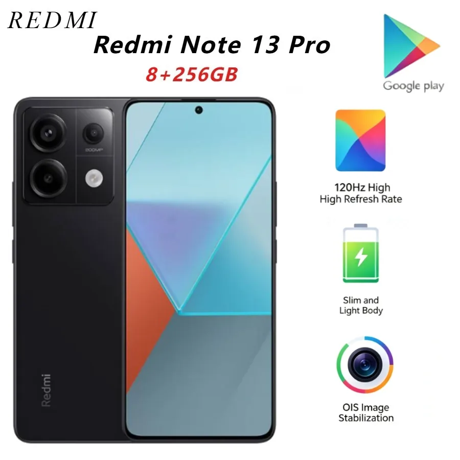 2026 (Latest Model) Redmi Note 13 Pro Global Edition smartphone, featuring 8+256GB of storage and a high-capacity battery,