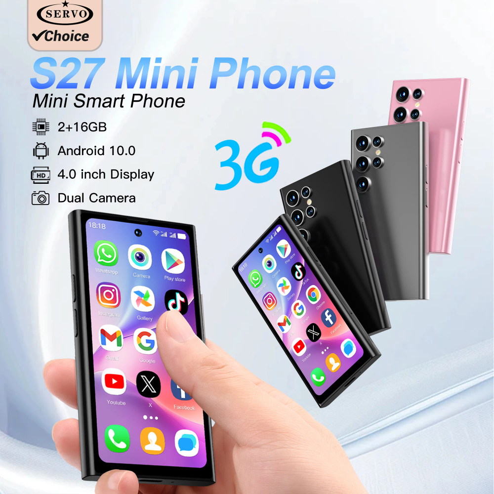 SERVO MINI Android Smartphone 3G WCDMA 4" HD Display 2+16GB Dual SIM Small Smart Mobile Phone facial recognition GPS Play Store