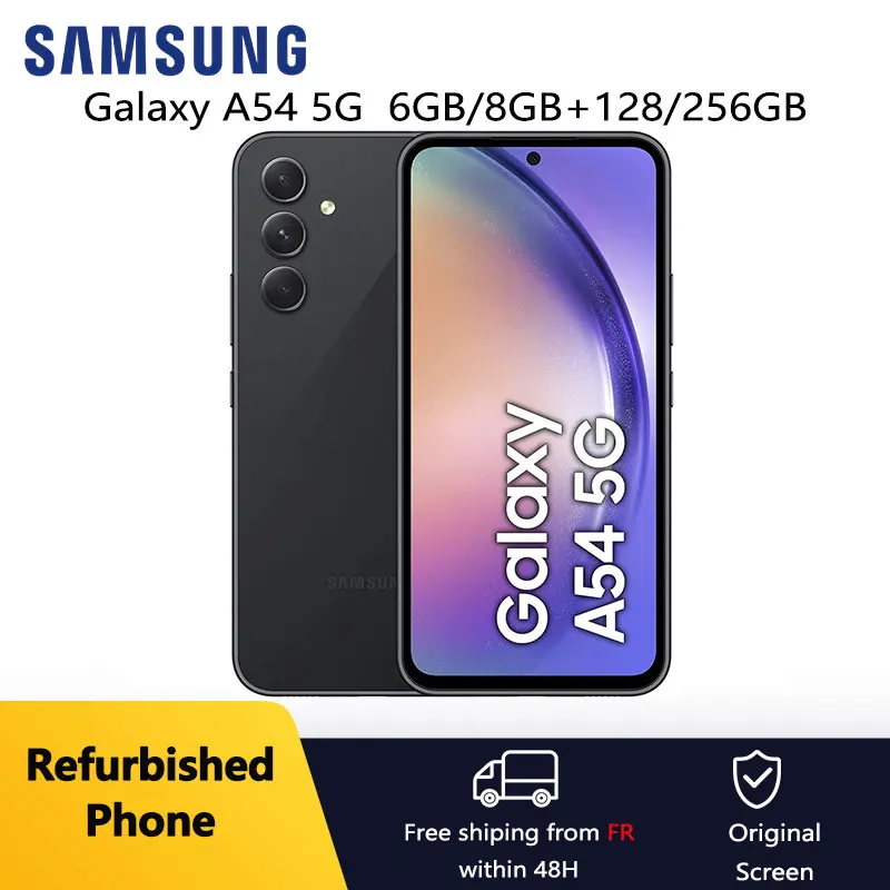 Samsung Galaxy A54 5G Original 6.4" AMOLED 6/8GB RAM 128/256GB Octa Core Exynos NFC Unlocked Cell Phone Excellent Co