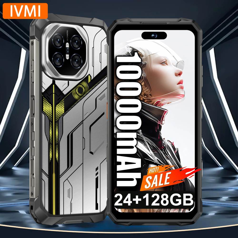 IVMI S26 Ultra Rugged Smartphone 24GB+128GB 10000mAh Android 15 7.2" 72MP+108MP Camera Waterproof Dustproof Shockproof Phone