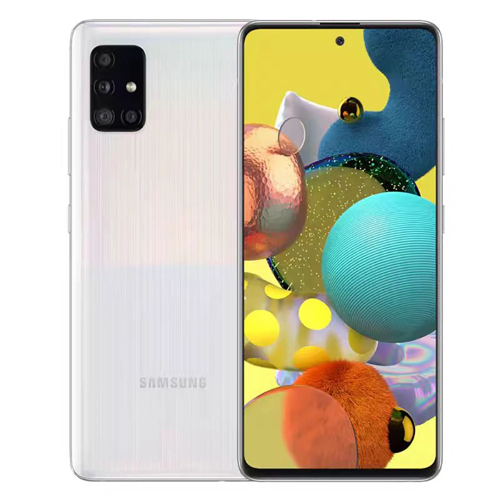 Samsung Galaxy A51 Refurbished Dual SIM European Version 6.5-inch Four Camera 4GB RAM 128GB ROM Samsung Smartphone NFC AMOLED