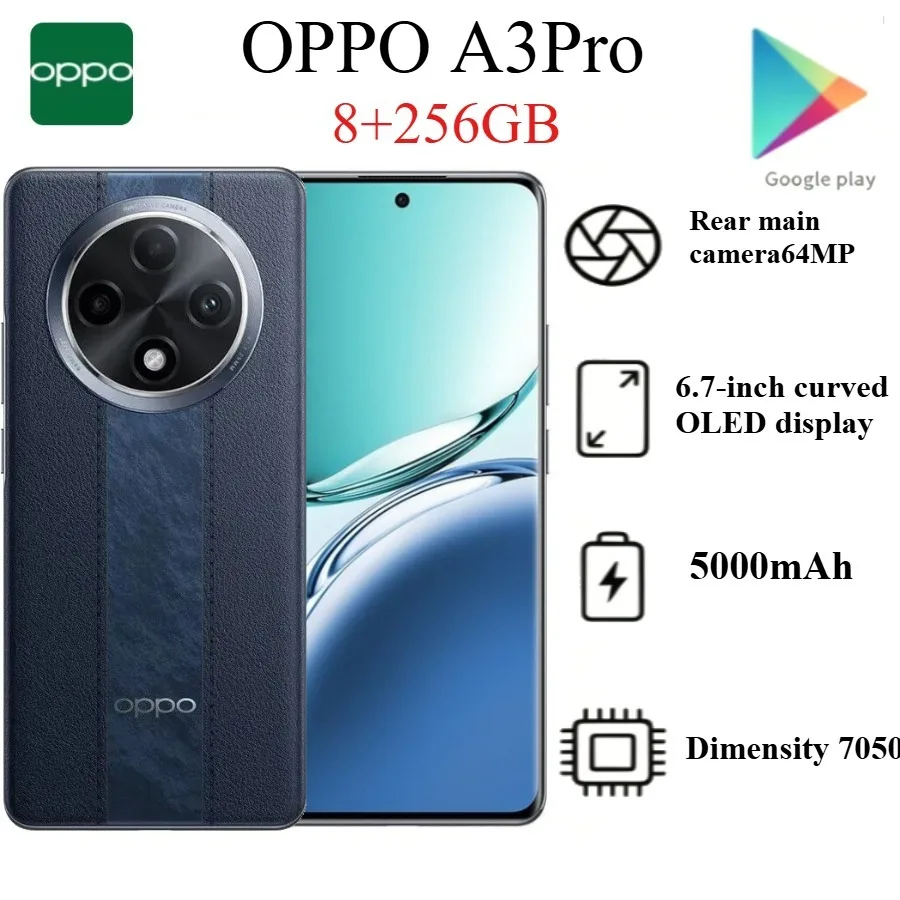 2026 new OPPO A3 Pro 6.67-Inch 64MP5000mAh High-Capacity Display Mobile Phone - Unlocked Dual SIM 6.67-inch 64MP AI Came