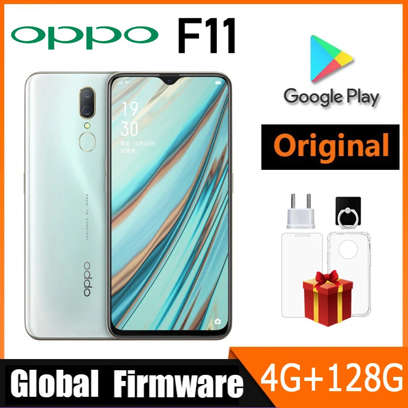 OPPO F11 smartphone Global firmware CPU Helio P70 4020mAh battery 6.53 inches Rear camera 16MP used phone