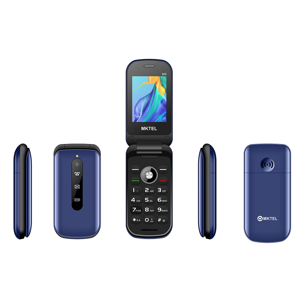 MKTEL M9C-M9 clamshell machine, MTK6261D brand new material motherboard, memory 32ROM+32RAM: 2.4-inch screen, 80,000 camera, no