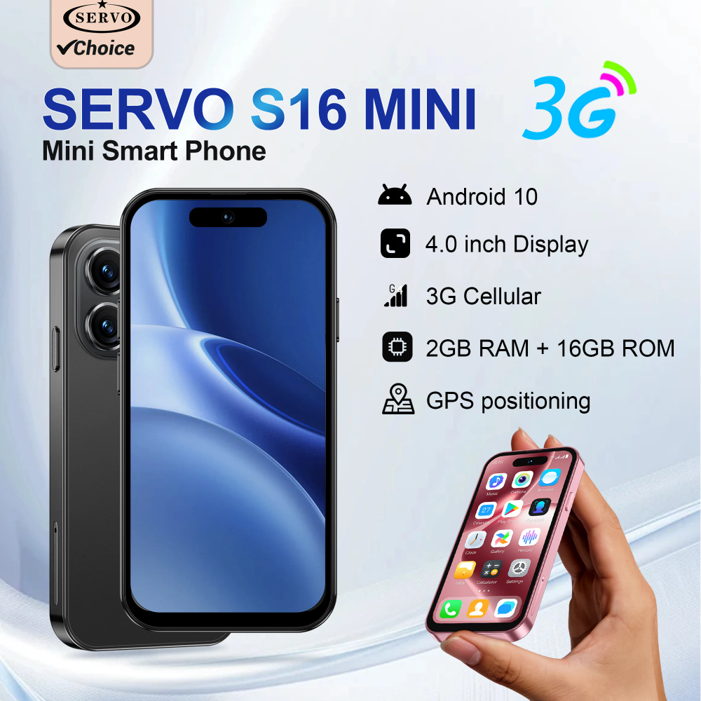 SERVO Mini Android Smartphone 3G Cellular 4" HD Display 2GB+16GB Face Unlock GPS Tiny Smart Mobile Phone WiFi Play Store 2000mAh SERVO Mini Android Smartphone 3G Cellular 4" HD Display 2GB+16GB Face Unlock GPS Tiny Smart Mobile Phone WiFi Play Store 2000mAh