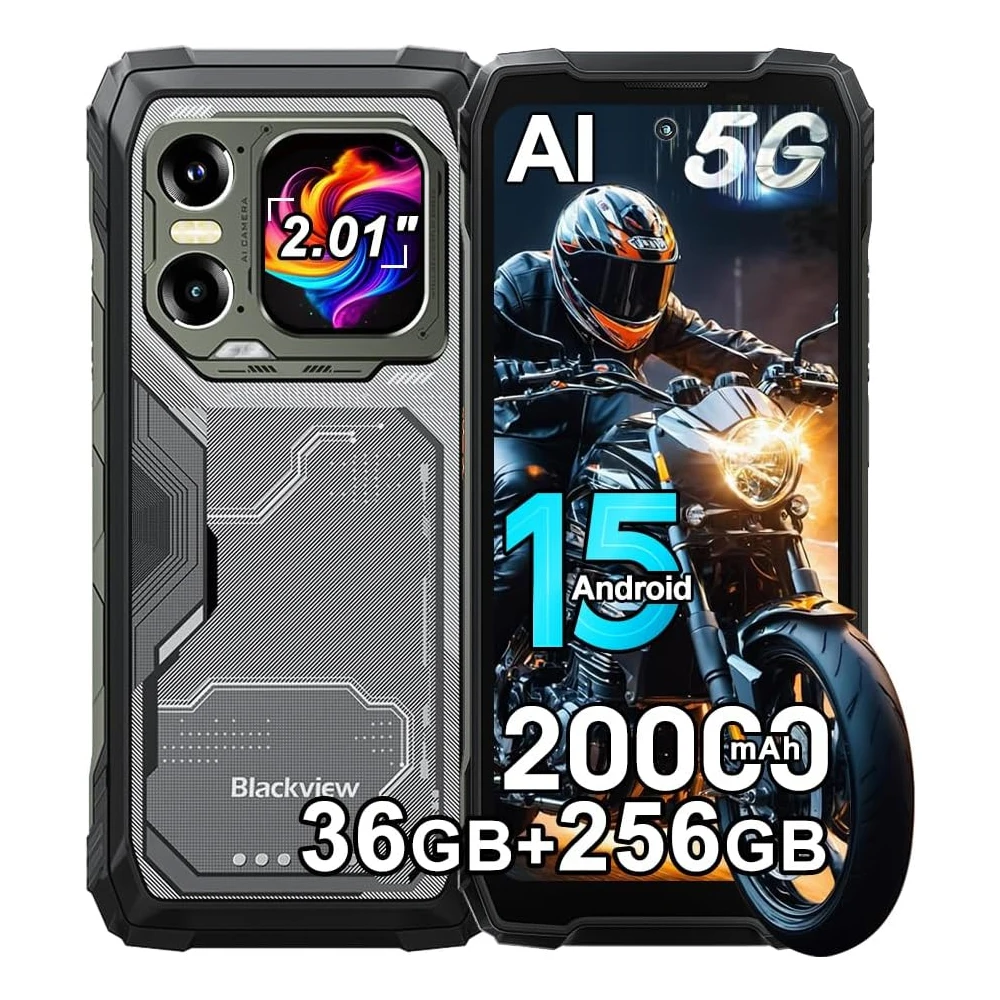 Blackview XPLORE 1 AI 5G Unlocked Rugged Phone Android 15, 20000mAh, 36GB+256GB/TF 2TB, 6.78" 2.4K 120Hz Rugged Smartphones Blackview XPLORE 1 AI 5G Unlocked Rugged Phone Android 15, 20000mAh, 36GB+256GB/TF 2TB, 6.78" 2.4K 120Hz Rugged Smartphones