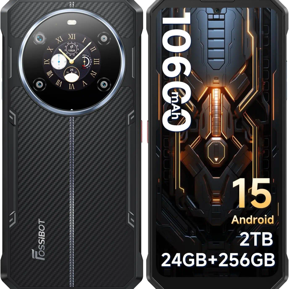 FOSSIBOT F109S 4G Unlocked Rugged Outdoor Phone: 24GB RAM+256GB, 6.745" HD+/1.32" IPS, 10600mAh, Android 15, 50MP Cam, IP68/IP69 FOSSIBOT F109S 4G Unlocked Rugged Outdoor Phone: 24GB RAM+256GB, 6.745" HD+/1.32" IPS, 10600mAh, Android 15, 50MP Cam, IP68/IP69