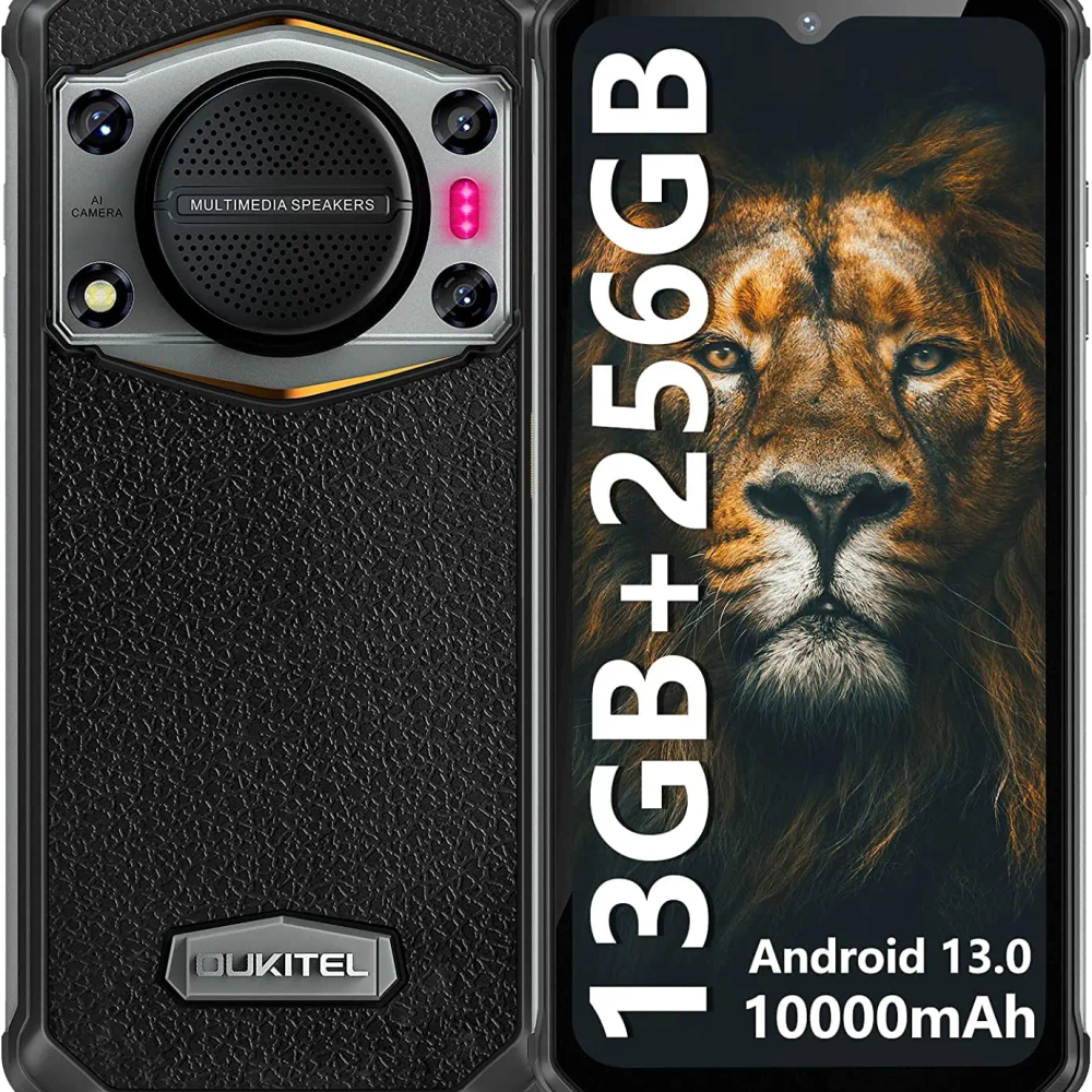 Oukitel WP22 Global Version 6.58 Inch Rugged Smartphone With 13GB+256GB FHD 48MP 10000mAh Helio P90 48MP Android 13 Mobile Phone