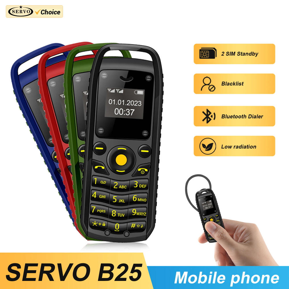 SERVO B25 Super Mini Mobile Phone Dual SIM Standby Magic Voice Blutooth Dial Blacklist Alarm Clock 2G Smaller Feature Cellphones SERVO B25 Super Mini Mobile Phone Dual SIM Standby Magic Voice Blutooth Dial Blacklist Alarm Clock 2G Smaller Feature Cellphones