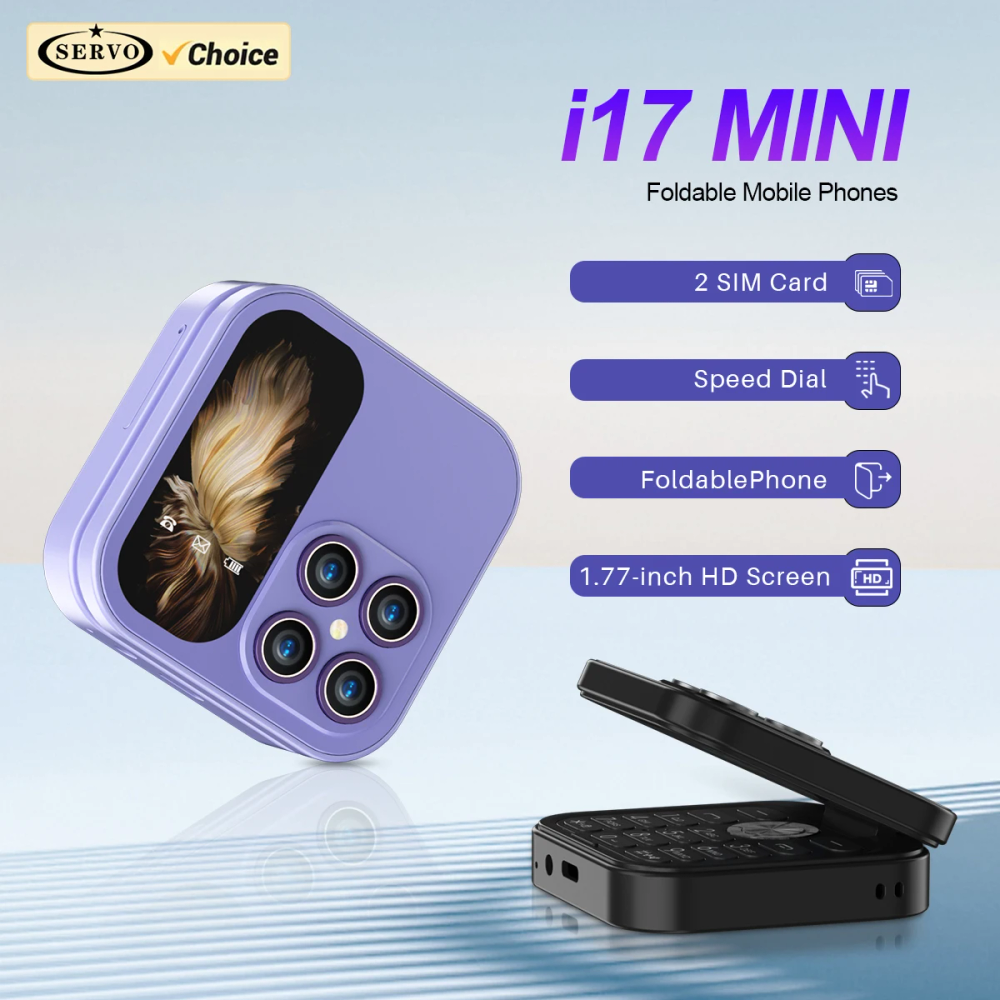 New SERVO i17 Mini Palm Flip Mobile Phone 2G Dual SIM Standby Speed Dial FM Radio Magic Vioce MP3 Small Fashion Foldable Phones New SERVO i17 Mini Palm Flip Mobile Phone 2G Dual SIM Standby Speed Dial FM Radio Magic Vioce MP3 Small Fashion Foldable Phones