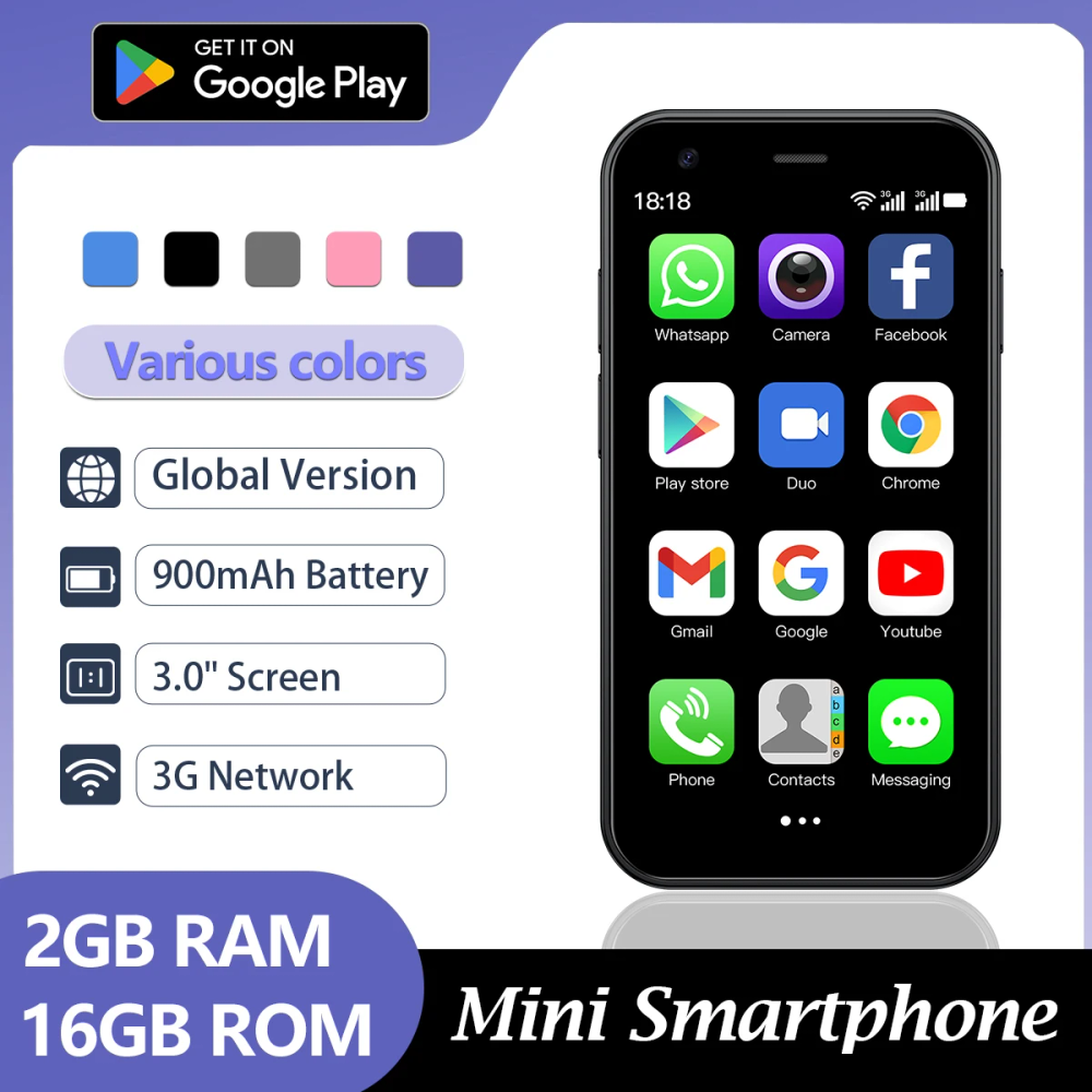 Multilingual 3G Mini Smartphone, 3-Inch Screen, Pocket-Sized Backup Phone, 900mAh Battery, Child-Safe 3G Small Phone Multilingual 3G Mini Smartphone, 3-Inch Screen, Pocket-Sized Backup Phone, 900mAh Battery, Child-Safe 3G Small Phone