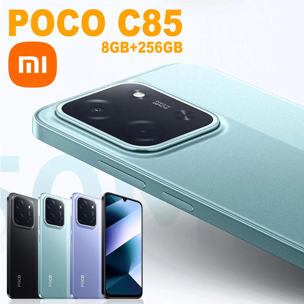 XIAOMI POCO C85 fashion smartphone 8GB+256GB/6000mah battery capacity/side fingerprint/facial recognition/GPS/NFC XIAOMI POCO C85 fashion smartphone 8GB+256GB/6000mah battery capacity/side fingerprint/facial recognition/GPS/NFC
