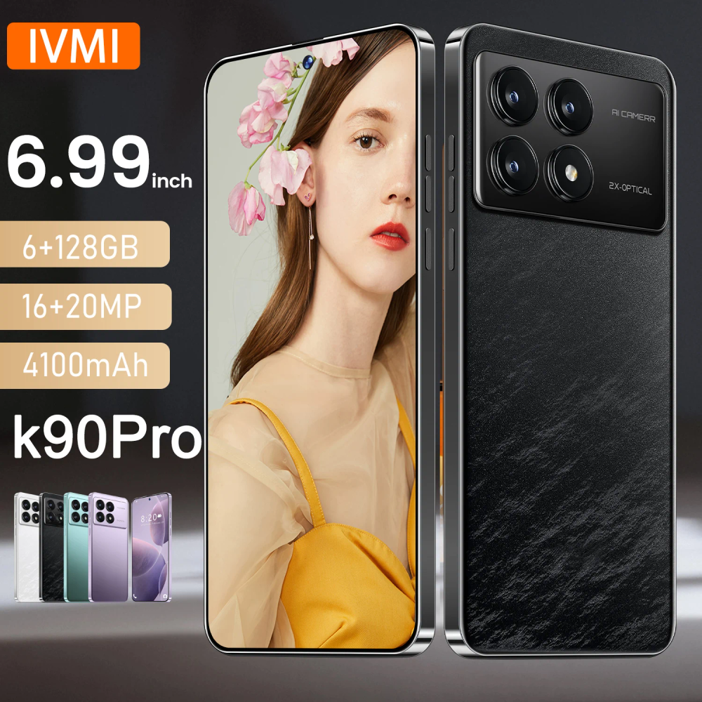 IVMI K90 Pro smartphone runs on Android, has 6GB of RAM and 128GB of storage, features a 6.99-inch screen, and supports Google IVMI K90 Pro smartphone runs on Android, has 6GB of RAM and 128GB of storage, features a 6.99-inch screen, and supports Google