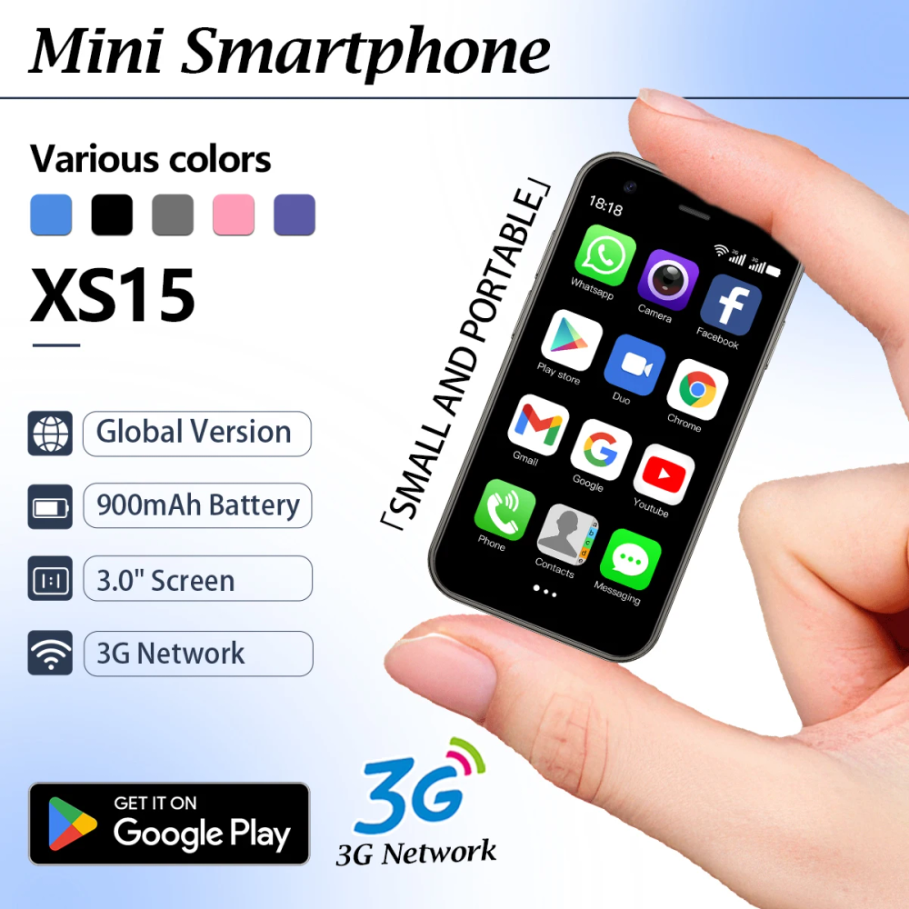 XS15 3G All-Network Mini Android Smartphone 3.0-inch Wifi Connectivity Supports GPS Touchscreen Global Version