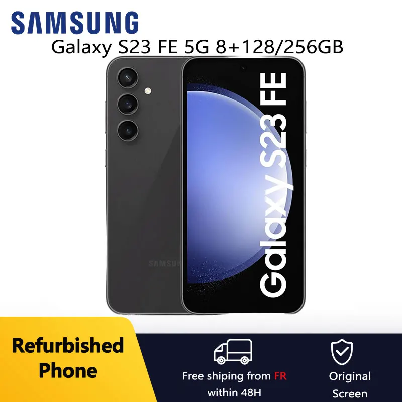 Refurbished Samsung Galaxy S23 FE 5G S711 6.4 Dynamic AMOLED 8GB+128/256GB Snapdragon NFC Android CellPhone Excellent Condition
