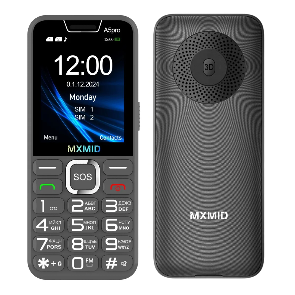 SOS Button GSM 2G Mobile Phone Low Price Small Size Large Button Mobile Slim Two Sim Cards 2.4" Big Display For Senior Unlocked