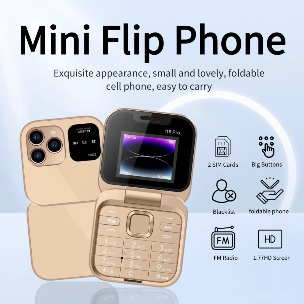 Mini Flip Kids Phone Pocket-Size Senior Phone Portable Cute Magic Voice Push Button Dual SIM Blacklist Clamshell Lady's Phone Mini Flip Kids Phone Pocket-Size Senior Phone Portable Cute Magic Voice Push Button Dual SIM Blacklist Clamshell Lady's Phone