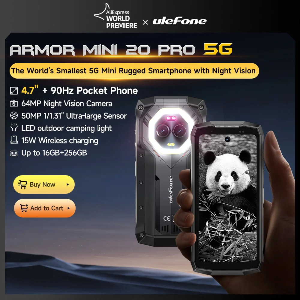 Ulefone Armor Mini 20 Pro 5G 4.7" Rugged Phone 64MP Night Camera Android 14 Smartphone 6200mAh 16GB+256GB Mobile phone LED Ulefone Armor Mini 20 Pro 5G 4.7" Rugged Phone 64MP Night Camera Android 14 Smartphone 6200mAh 16GB+256GB Mobile phone LED