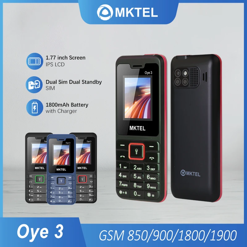 MKTEL OYE 3 Dual SIM Big Keypad 1800mAh 1.77inch Camera Bluetooth Games Phone MKTEL OYE 3 Dual SIM Big Keypad 1800mAh 1.77inch Camera Bluetooth Games Phone
