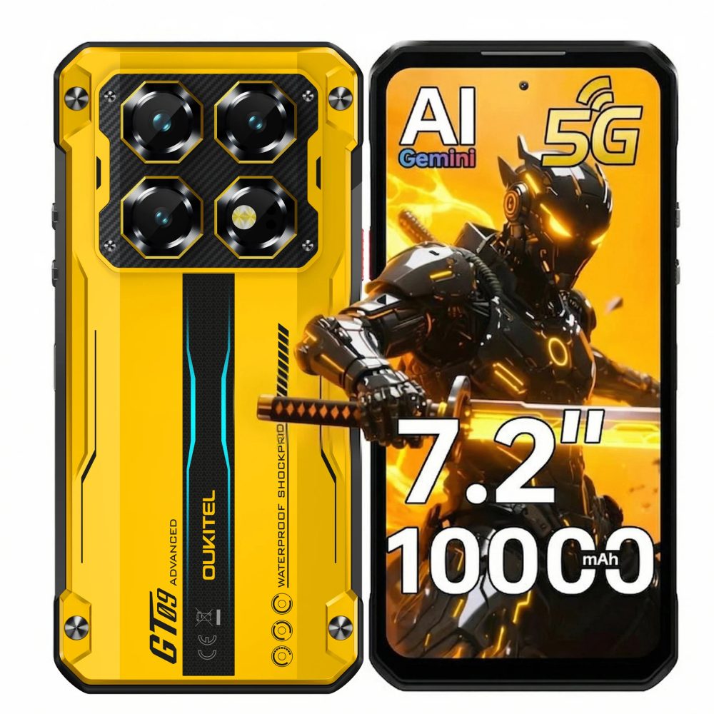 OUKITEL WP60 10000mAh Unlocked Smartphone, 108MP Camera,12GB+512GB, Android 15, NFC 5G, MTK 7025, 120Hz - Waterproof Phone