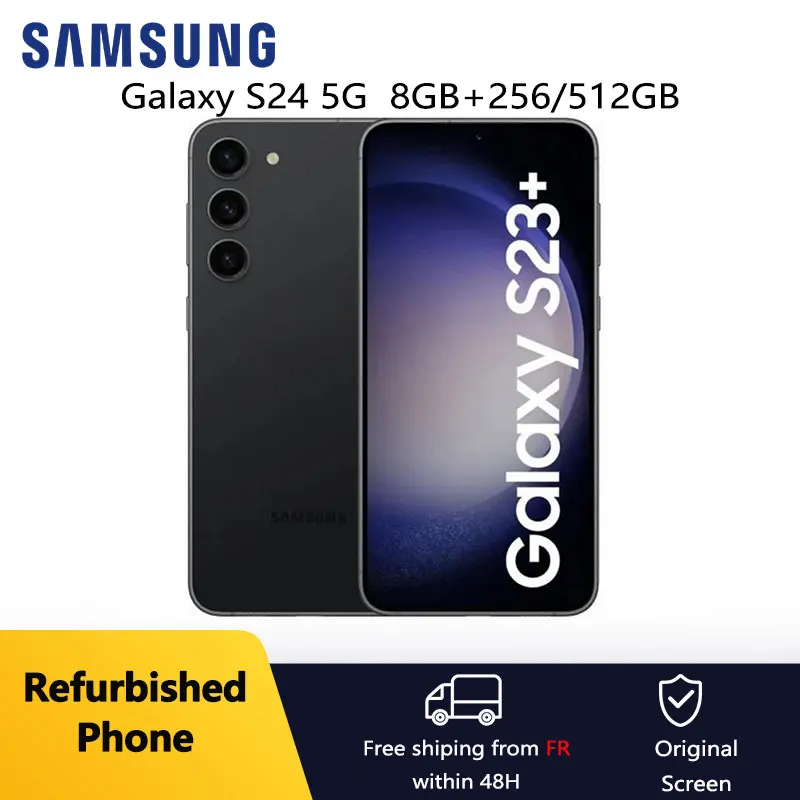 Refurbished Samsung Galaxy S24 5G 6.2" AMOLED ROM 256/512GB RAM 8GB Global Version Exynos NFC Original Android AI Cell Phone Refurbished Samsung Galaxy S24 5G 6.2" AMOLED ROM 256/512GB RAM 8GB Global Version Exynos NFC Original Android AI Cell Phone