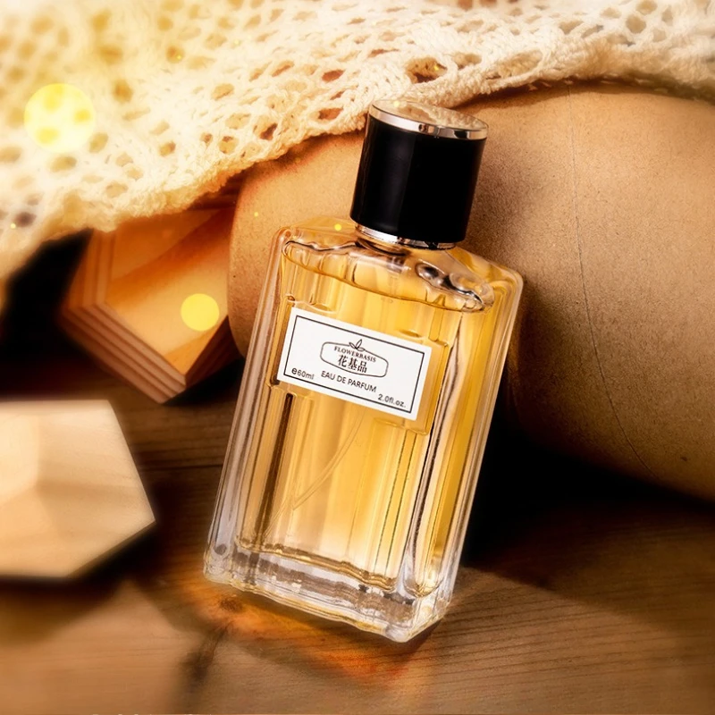 60ML Flower Basis Perfume Eau De Parfum for Men Natural Fresh Long Lasting Floral Fruity Fragrance Grapefruit Rose Vetiver Root