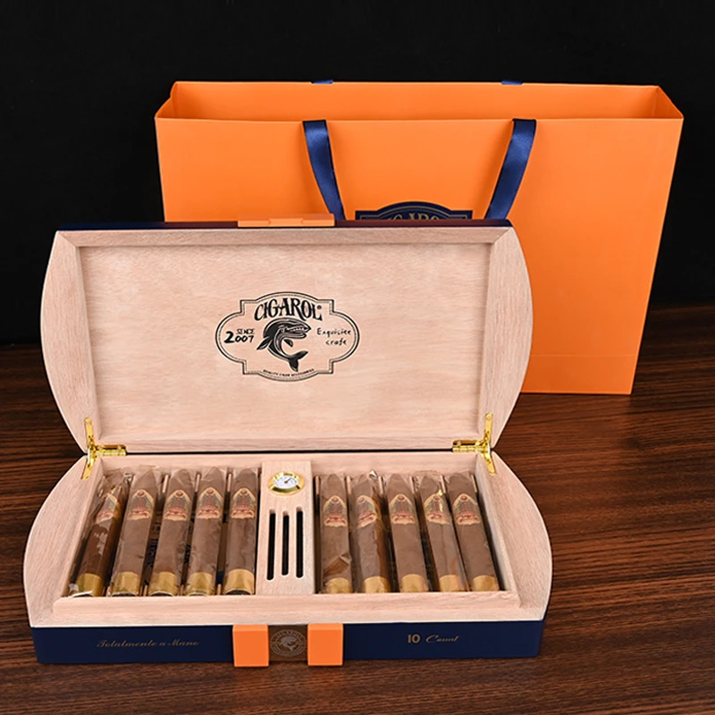 10 Solt Cigar Humidor with Airtight Seal Cedar Wood Box for Storage Elegant Design Perfect Gift for Cigar Lovers 10 Solt Cigar Humidor with Airtight Seal Cedar Wood Box for Storage Elegant Design Perfect Gift for Cigar Lovers