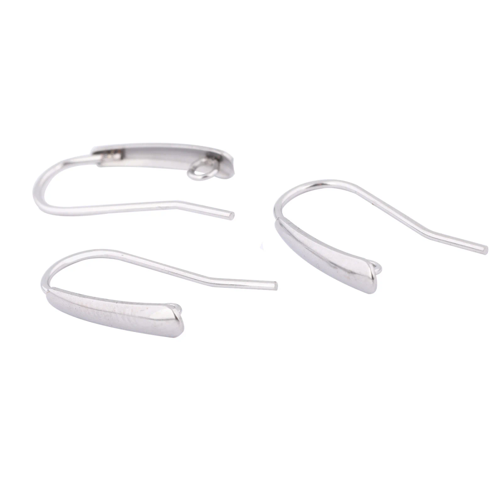 40pcs Stainless Steel Earring Hooks Findings With Loop Diy Ear Wire Clasps For Jewelry Making Supplies 12x21mm 40pcs Stainless Steel Earring Hooks Findings With Loop Diy Ear Wire Clasps For Jewelry Making Supplies 12x21mm