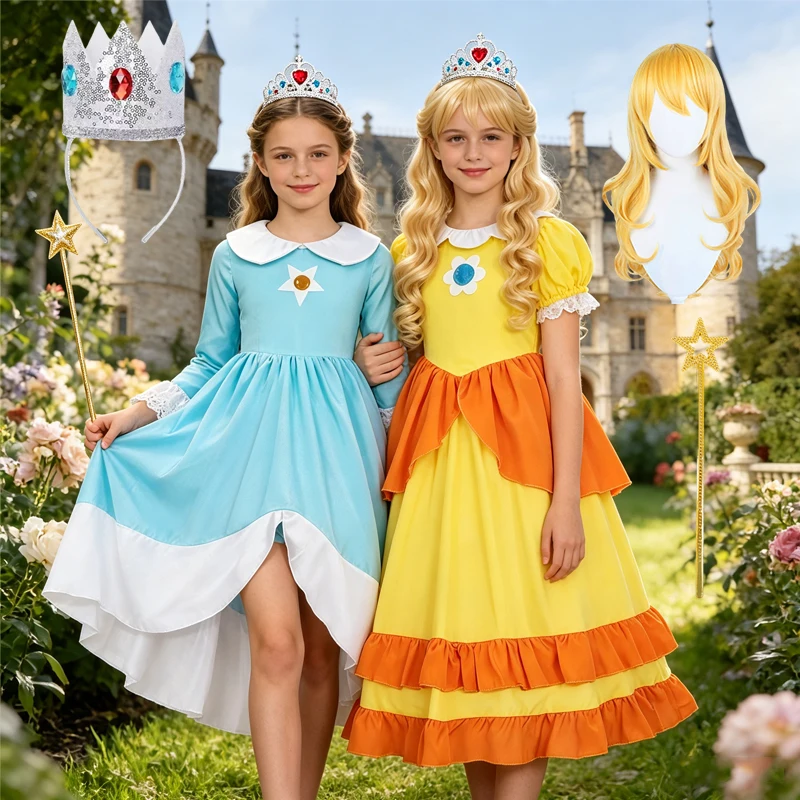 Girl's Princess Dress Game Cosplay Costume Halloween Clothes Birthday Party Fancy Outfit Children's Day Gifts Dress Long Sleeve Girl's Princess Dress Game Cosplay Costume Halloween Clothes Birthday Party Fancy Outfit Children's Day Gifts Dress Long Sleeve
