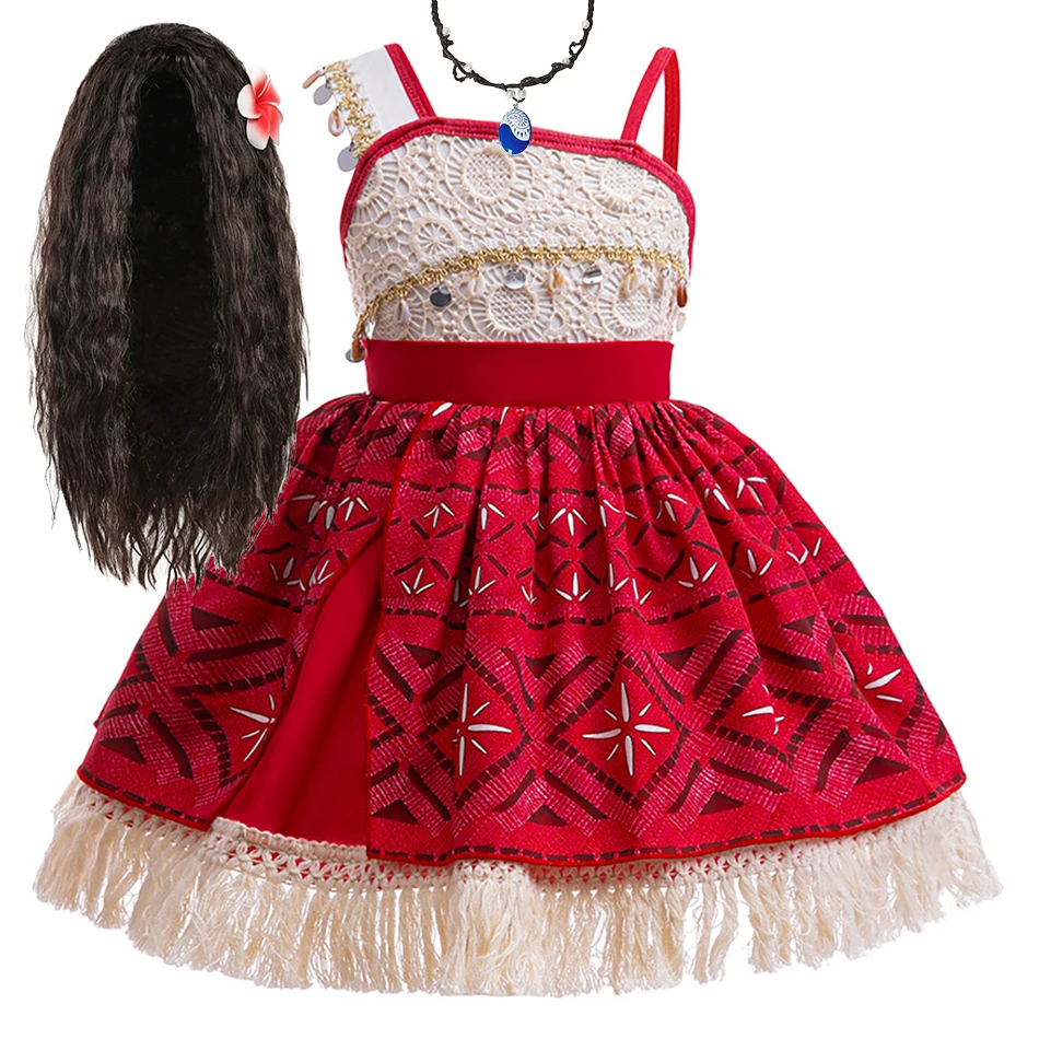 New Moana 2 Dress for Girl Vaiana Cosplay Clothes Kids Single Shoulder Princess Costume Children Halloween Carnival Party Outfit New Moana 2 Dress for Girl Vaiana Cosplay Clothes Kids Single Shoulder Princess Costume Children Halloween Carnival Party Outfit