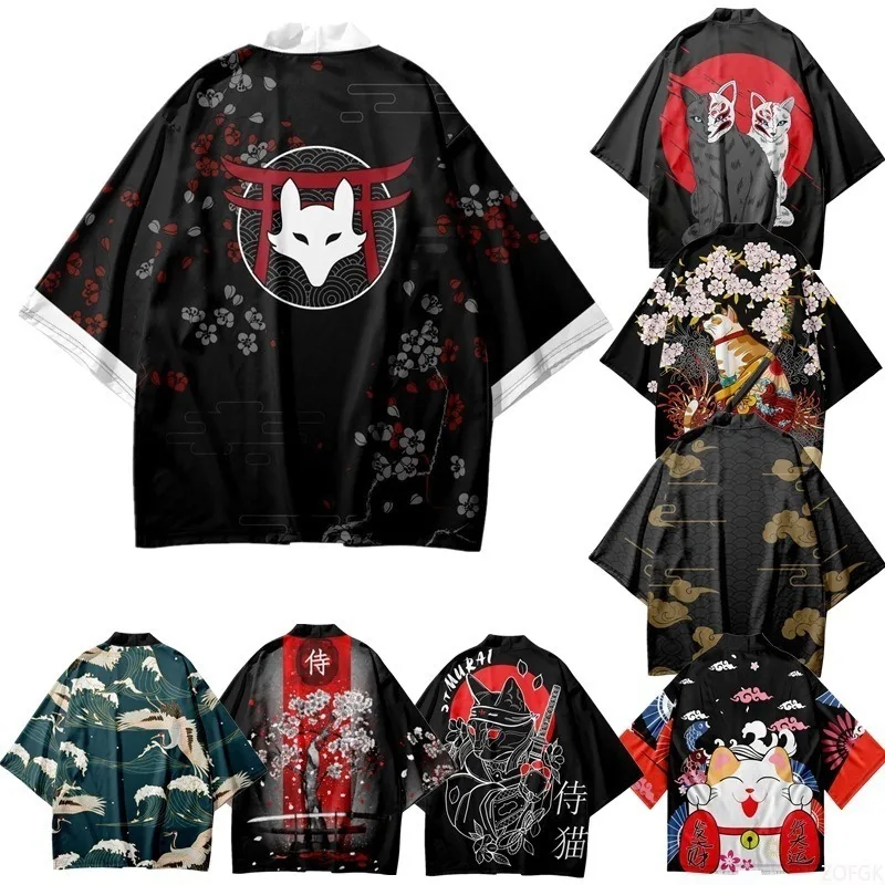 Ukiyo-e Chinese Style Crane Dragon Seven Cornered Sleeve Feather Woven Cloak Kimono Robe 3D Printed Cardigan Top Ukiyo-e Chinese Style Crane Dragon Seven Cornered Sleeve Feather Woven Cloak Kimono Robe 3D Printed Cardigan Top