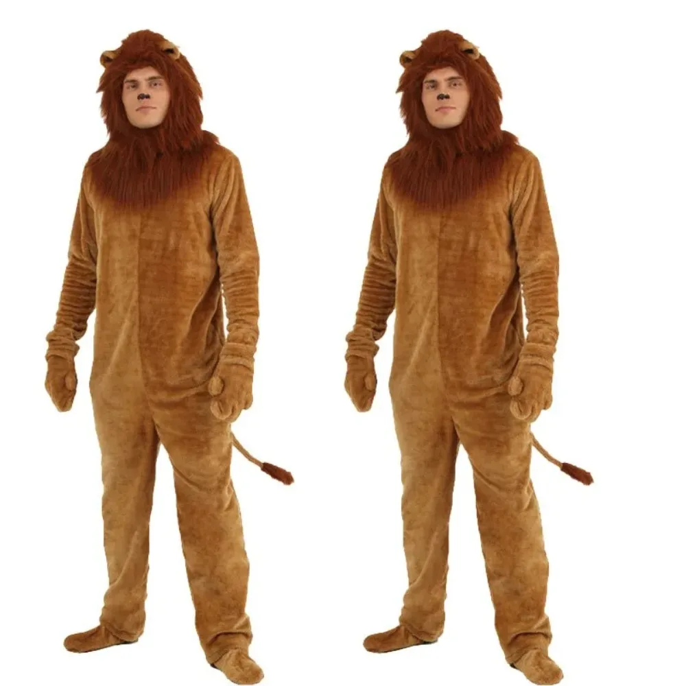 Jungle Lion Costume for Stage Performance Cosplay Enchanted Forest Theme Polyester
