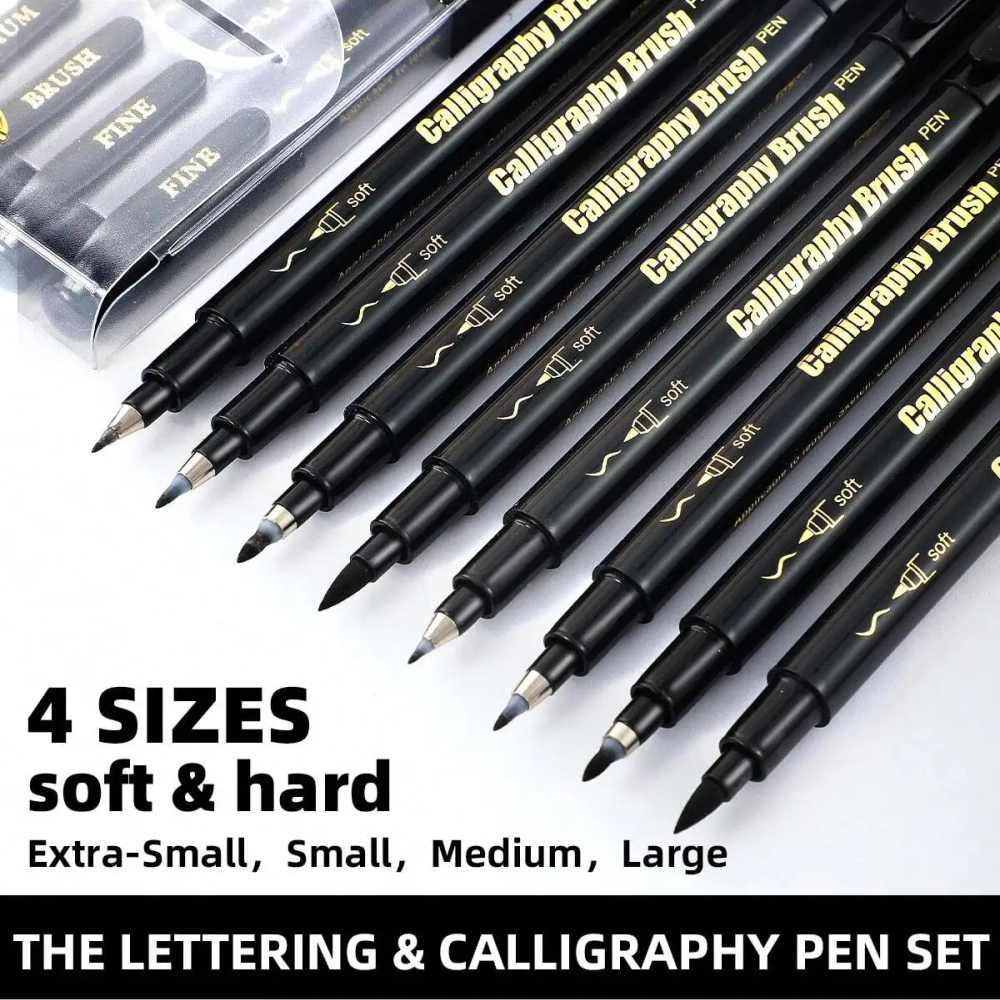 Black Calligraphy Art Marker Brush Pens, Brush Tips, Art Marker Craft Supplies Art Writing Office School Student Supplies Black Calligraphy Art Marker Brush Pens, Brush Tips, Art Marker Craft Supplies Art Writing Office School Student Supplies