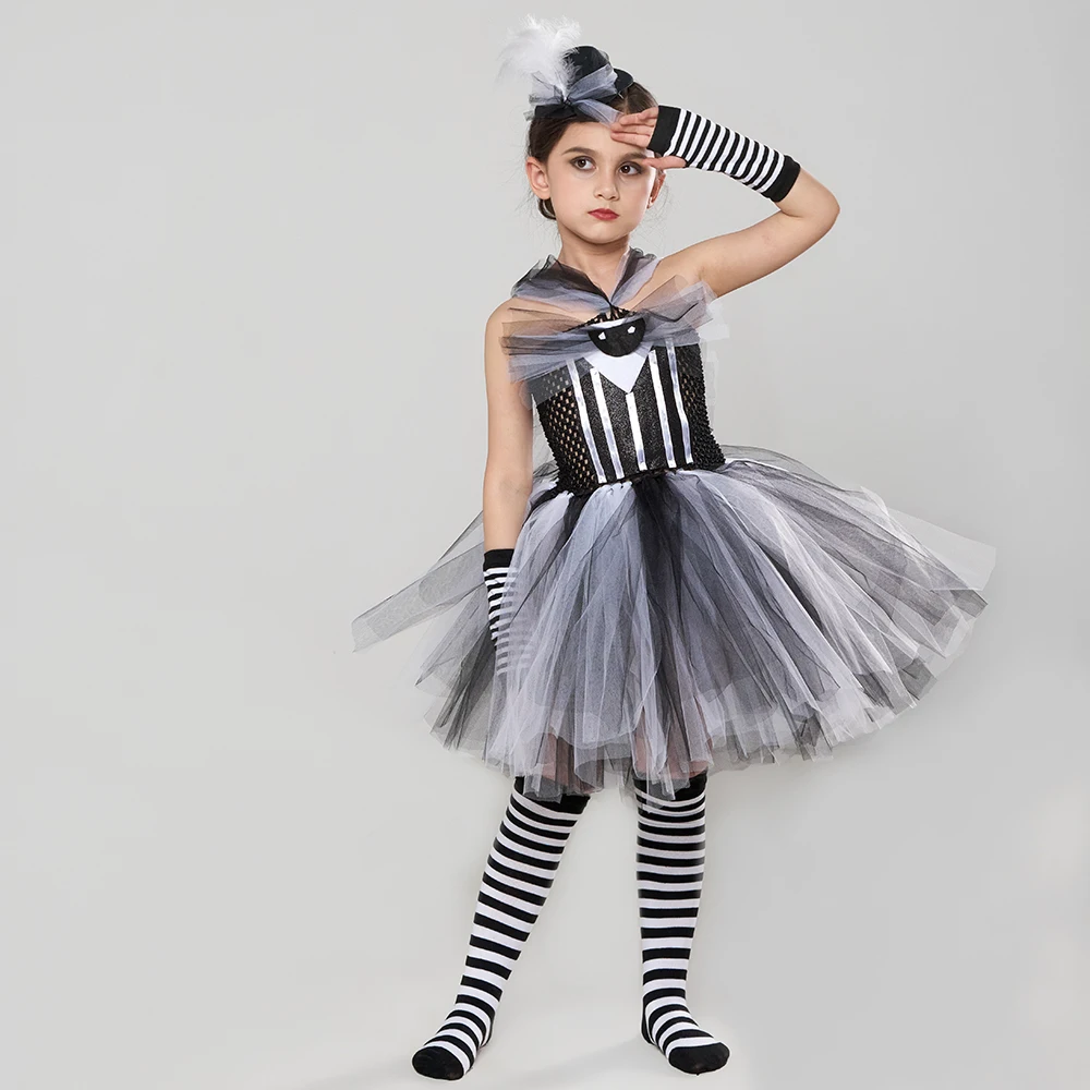 Nightmare Before Christmas Jack Skellington Inspired Knee Length Tutu Dress Girls Halloween Fancy Dress up Costume Party Dresses Nightmare Before Christmas Jack Skellington Inspired Knee Length Tutu Dress Girls Halloween Fancy Dress up Costume Party Dresses