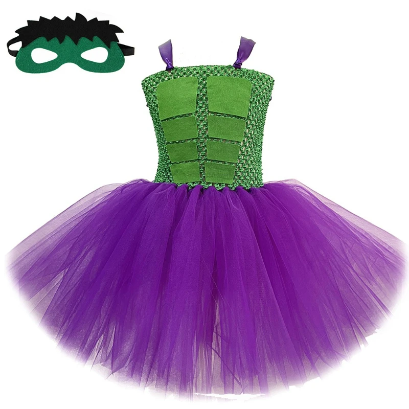 Girls for Superhero Hulk Costume Halloween Carnival Party Outfit Green Cosplay Anime Tutu Dress with Mask Kids Fancy Clothes Set Girls for Superhero Hulk Costume Halloween Carnival Party Outfit Green Cosplay Anime Tutu Dress with Mask Kids Fancy Clothes Set