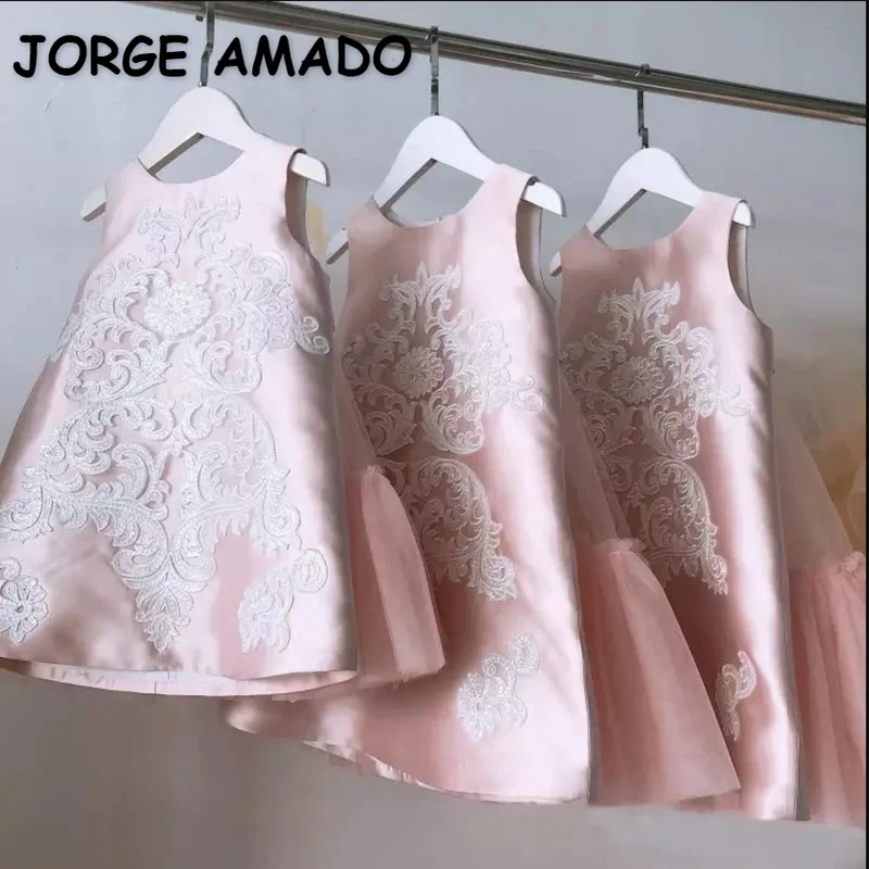Summer Kid Girl Party Dress Pink Sleeveless Detachable 2-pcs Set Princess Dress Wedding Perform Birthday E9168 Summer Kid Girl Party Dress Pink Sleeveless Detachable 2-pcs Set Princess Dress Wedding Perform Birthday E9168