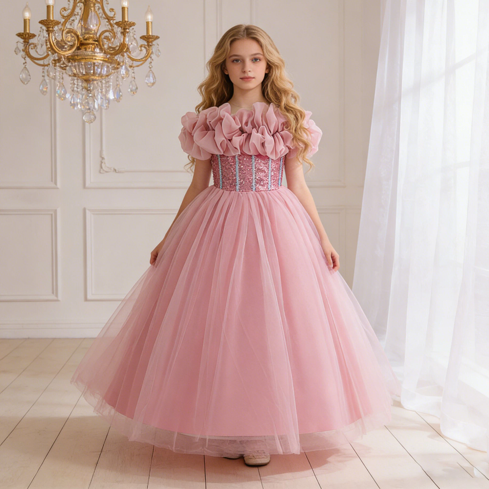 Summer Sequin Bridesmaid Girls Party Dress Elegant Wedding Princess Prom Dresses Girl Birthday Graduation Ceremony Kids Clothing Summer Sequin Bridesmaid Girls Party Dress Elegant Wedding Princess Prom Dresses Girl Birthday Graduation Ceremony Kids Clothing