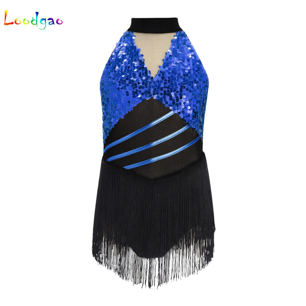 Ballet Jersey Latin Leotards Dresses for Girls Kids Sequin Jazz Tango Chacha Dress Sleeveless Shiny Tassel Dress Rumba Dancewear Ballet Jersey Latin Leotards Dresses for Girls Kids Sequin Jazz Tango Chacha Dress Sleeveless Shiny Tassel Dress Rumba Dancewear