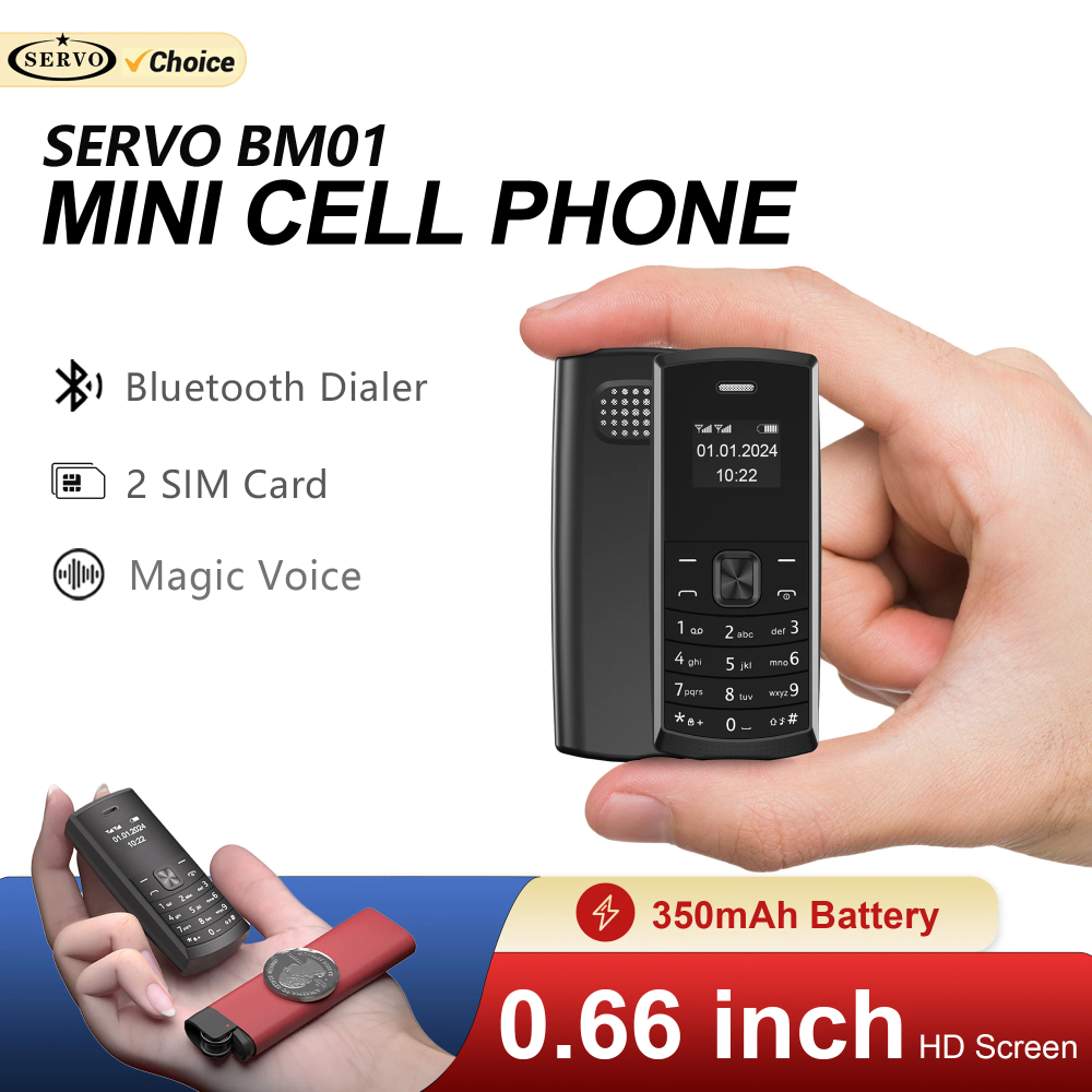 SERVO BM01 New Mini Mobile Phone Dual SIM Standby Magic Voice Speed Dial Call Recording MP3 Player 2G GSM Tiny Feature Cellphone SERVO BM01 New Mini Mobile Phone Dual SIM Standby Magic Voice Speed Dial Call Recording MP3 Player 2G GSM Tiny Feature Cellphone