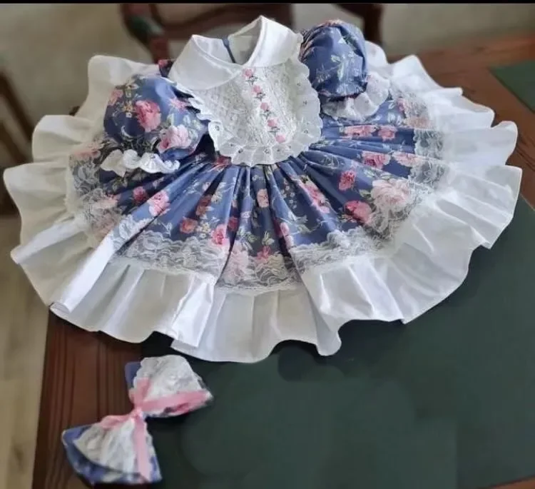 0-12Y Baby Girl Summer Rose Floral Turkish Vintage Lolita Princess Ball Gown Dress for Birthday Holiday Casual Eid B192 0-12Y Baby Girl Summer Rose Floral Turkish Vintage Lolita Princess Ball Gown Dress for Birthday Holiday Casual Eid B192