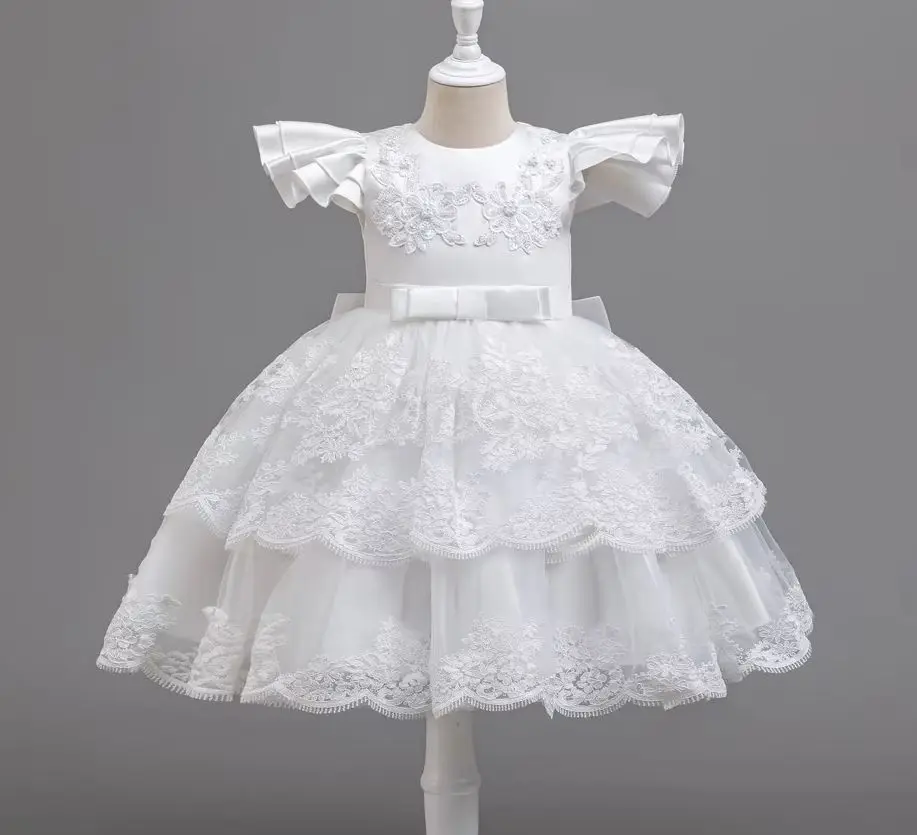 Girl Party Dress Embroidery Children Princess Dresses Kid's Festival Clothes Girls' White Clothing Girl Party Dress Embroidery Children Princess Dresses Kid's Festival Clothes Girls' White Clothing