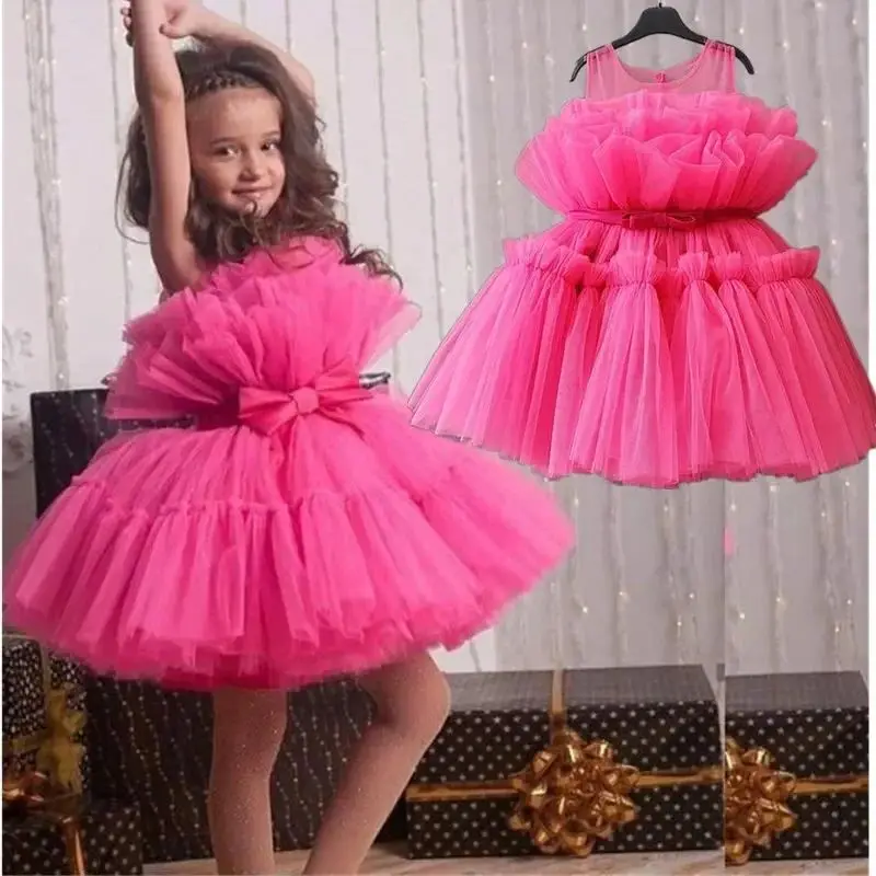 3-8years Flower Girl Princess Dress For Weddings Elegant Baby Girls Party Dresses Birthday Children's Tutu Puffy Dress Prom 3-8years Flower Girl Princess Dress For Weddings Elegant Baby Girls Party Dresses Birthday Children's Tutu Puffy Dress Prom