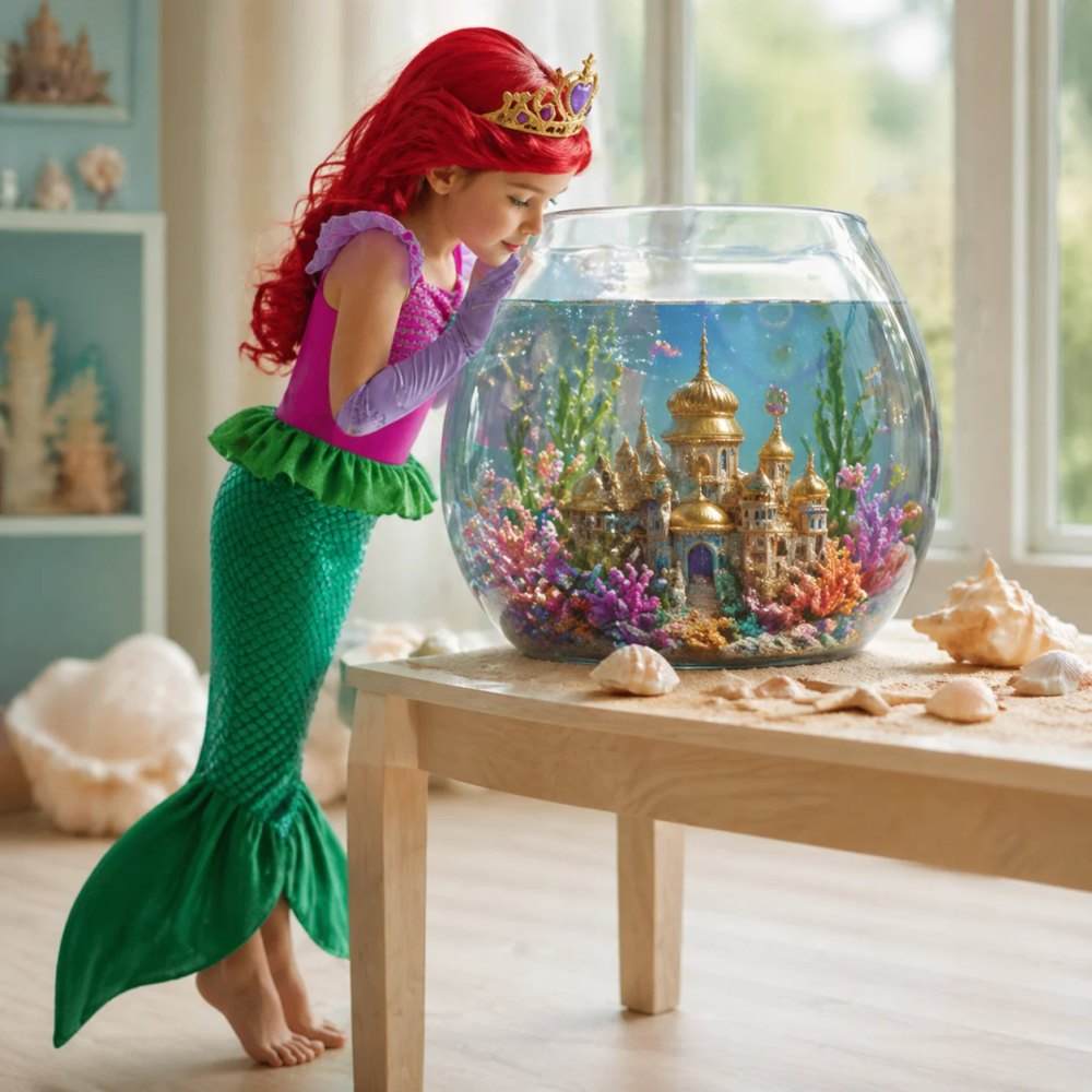 Ariel Little Mermaid Short Sleeve Tulle Dress for Girls Cosplay Princess Costume Carnival Birthday Party Outfit 2-8Y Vestido Ariel Little Mermaid Short Sleeve Tulle Dress for Girls Cosplay Princess Costume Carnival Birthday Party Outfit 2-8Y Vestido